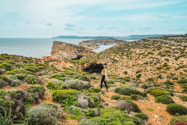 Desde Sliema: Gozo, Comino y la Laguna Azul en barco y autobús