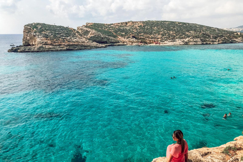 Desde Sliema: Gozo, Comino y la Laguna Azul en barco y autobús