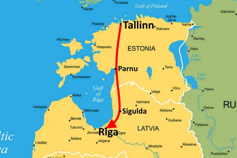 De Tallinn : Transfert privé à Riga avec visite touristiqueVoiture privée
