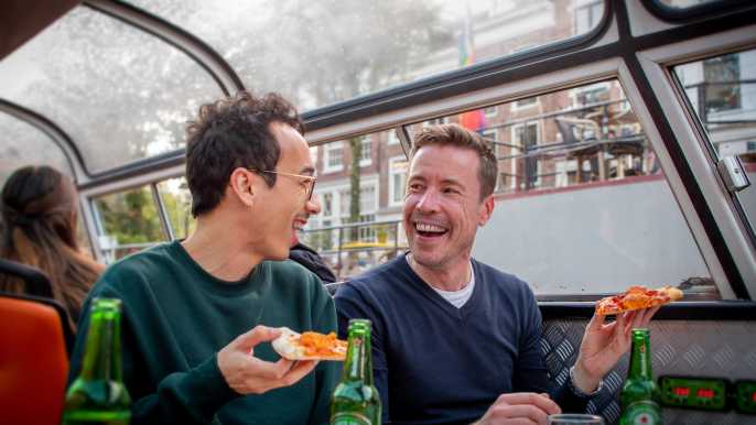Amsterdam: Pizza Crucero con Bebidas