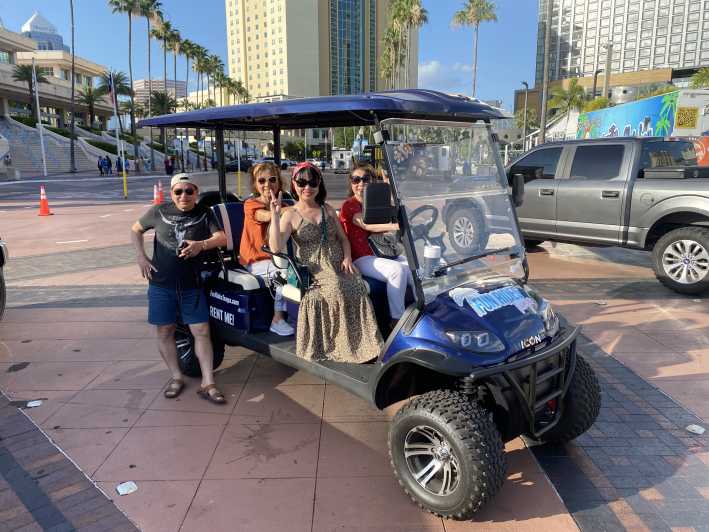 guided tampa tour in a deluxe street legal golf cart