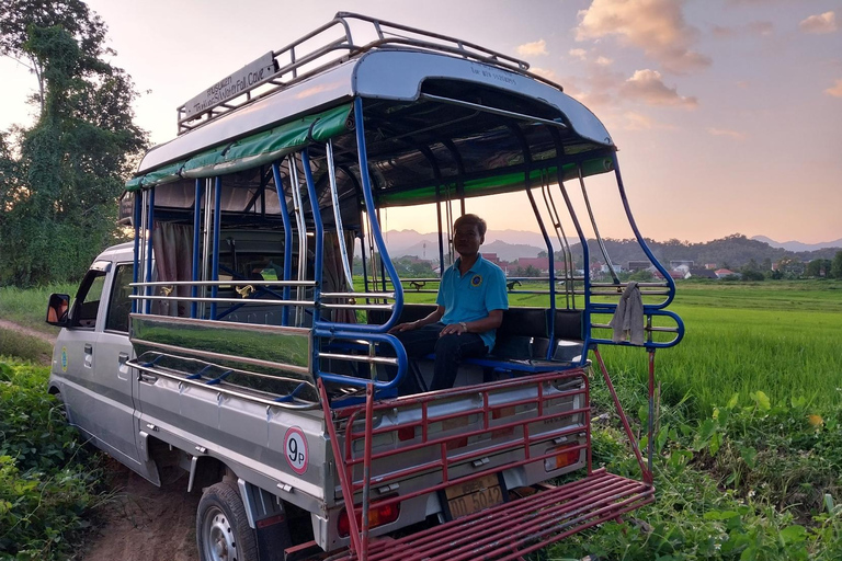 Luang Prabang: biologische boerderijervaring en wandeling naar Kuang siOchtendmarkt, veganistisch eten op de boerderij en wandelen naar Kuang Si