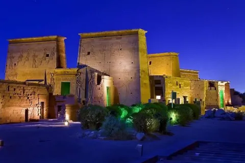 Assouan : Spectacle son et lumière du temple de Philae avec frais d'entrée