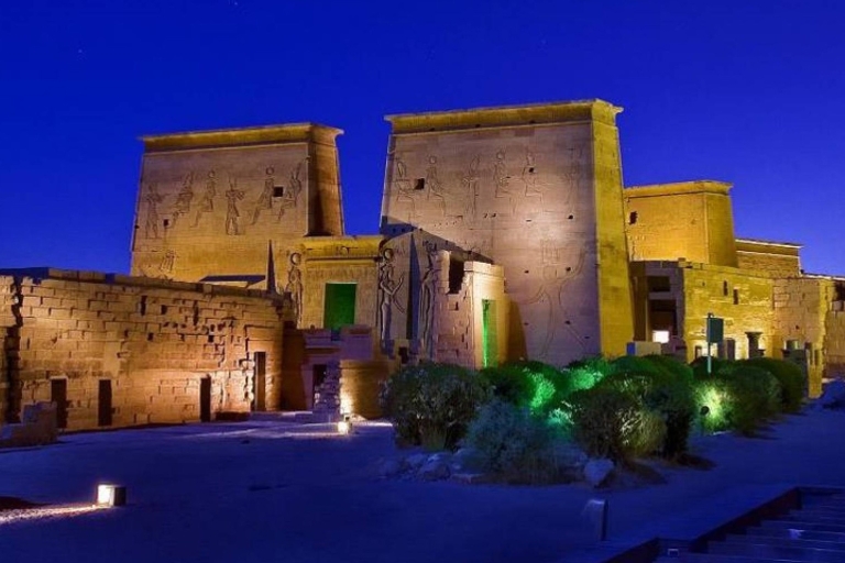 Aswan: Philae Temple Sound & Light Show met transfers