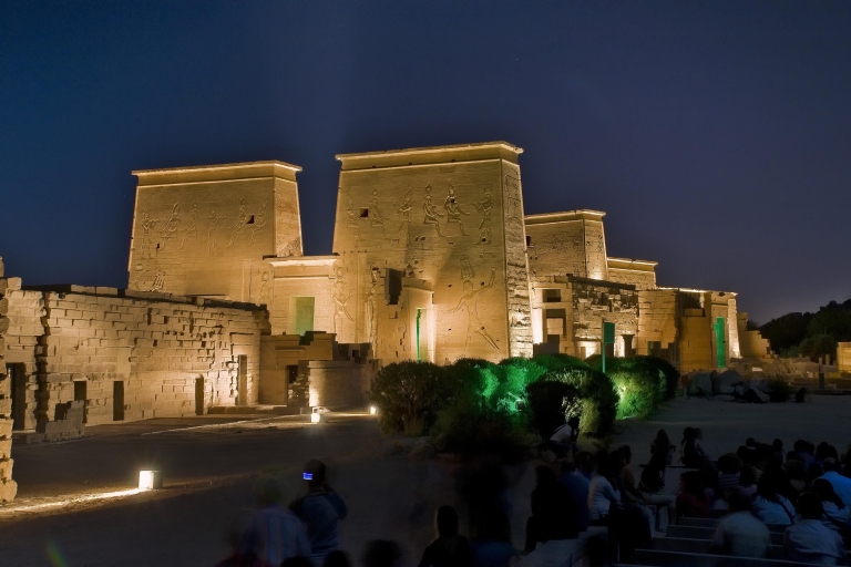Aswan: Philae Temple Sound & Light Show met transfers