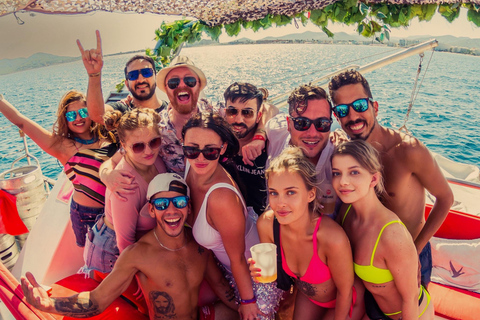 Ibiza-Formentera: Sunset Boat Party with Drinks & Food