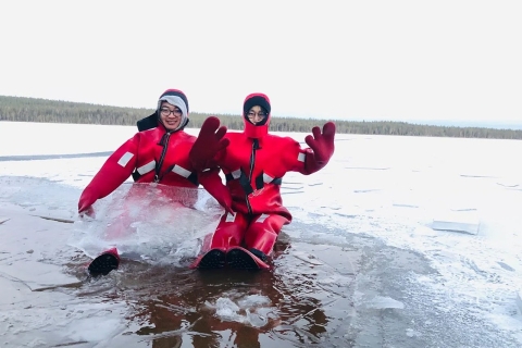 Lapland: Schneeabenteuer Wandern, Eisfischen, Floating & BBQ