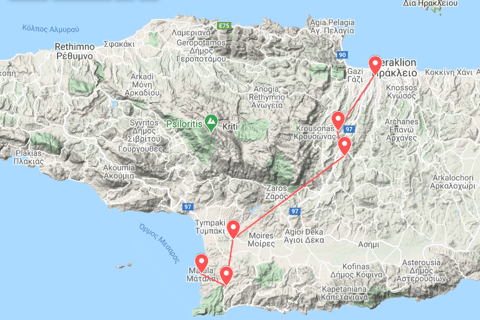 Desde Elounda: recorrido privado por los monumentos cristianos de CretaTour en limusina o SUV de 3 asientos