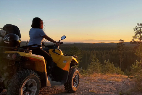 Rovaniemi: soleil de minuit, balade en VTT pendant l'heure d'orRovaniemi: Le soleil de minuit, promenade en VTT pendant l'heure d'or