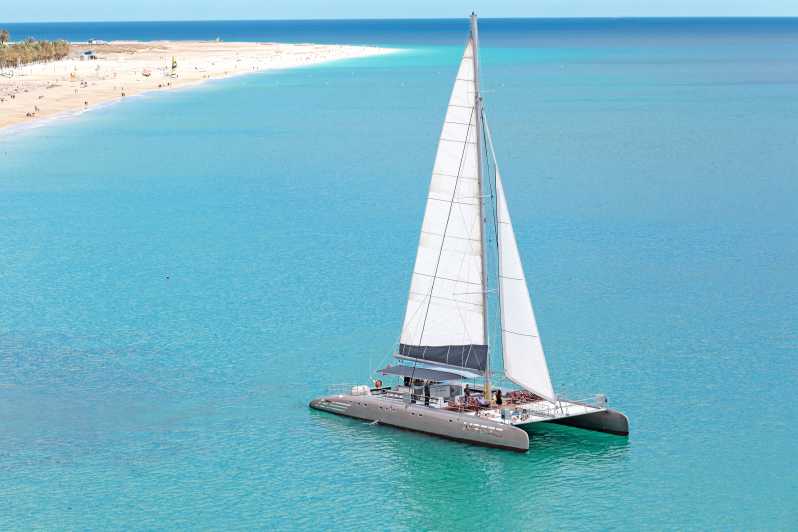 Fuerteventura: Passeio de catamarã mágico com comida e bebida
