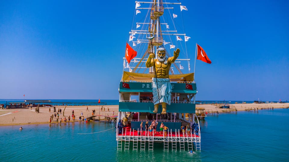 Ciudad de Side Paseo en barco con todo incluido y fiesta de la espuma