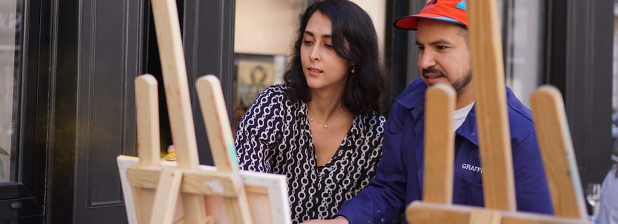 Paris : atelier graffiti sur toile dans un studio d'art