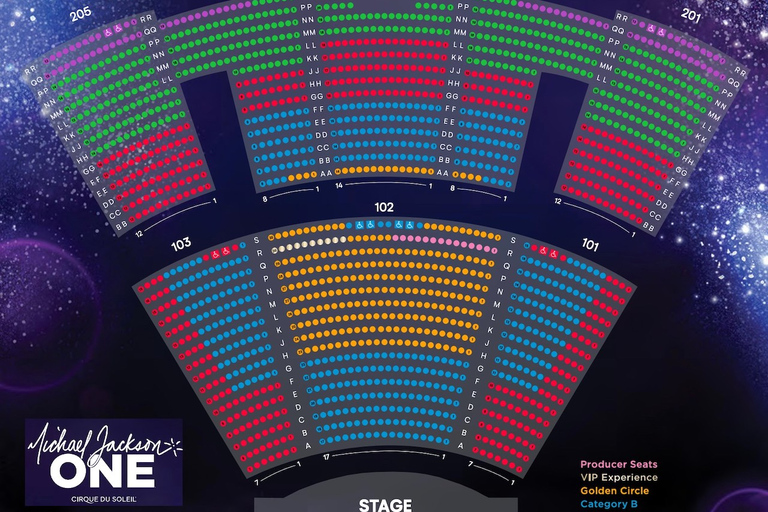 Las Vegas: Michael Jackson ONE by Cirque du Soleil Ticket Seats in Category D