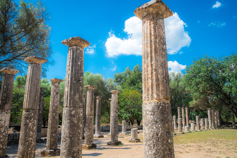 D'Athènes: excursion privée d'une journée à l'ancienne OlympieVisite avec chauffeur