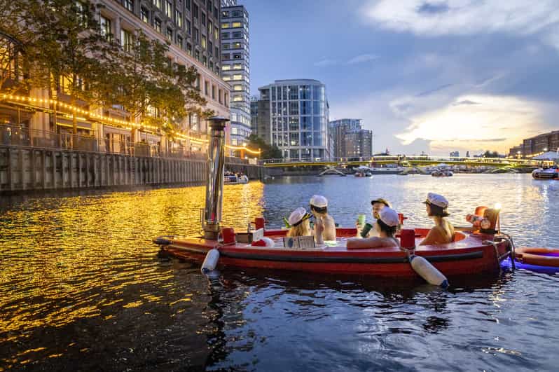 London Hot Tub Boat Guided Sunset Docklands Cruise GetYourGuide