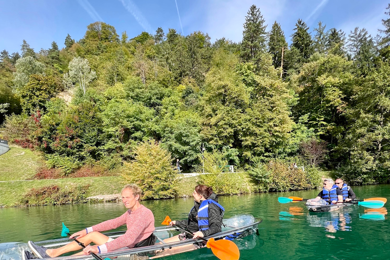 Bled: tour guiado en kayak en un kayak transparente