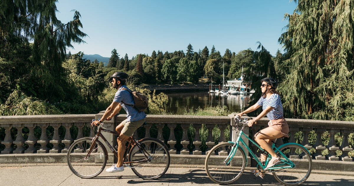 Vancouver: 스탠리 파크 자전거 투어 | 전자 자전거 업그레이드 가능. | GetYourGuide