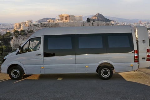 Ateny: Prywatna historyczna nocna wycieczka minibusemAteny: Prywatna historyczna nocna wycieczka Van