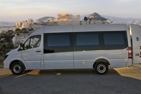 Athènes : Visite historique privée de nuit en minibusAthènes : Tour de nuit historique privé en van