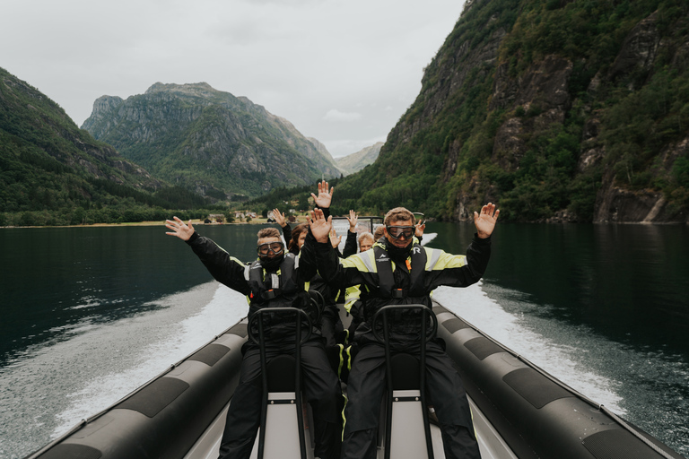 Øystese: safari in RIB nell&#039;Hardangerfjord fino al ramo di FyksesundGiro in gommone