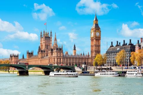 London: Cruise på Themsen fra Westminster til Greenwich
