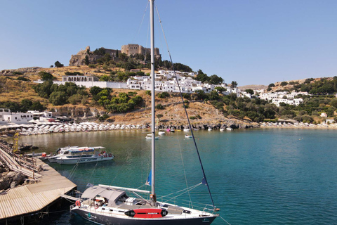 Rhodes Town: Private Sailing Cruise with Swim Stops & MealPrivate Sailing Boat Cruise with Swim Stops and Meal