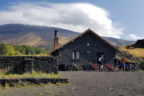 Mount Etna: electric mountain Bike Rental Full Suspension e-MTB Fork 180mm