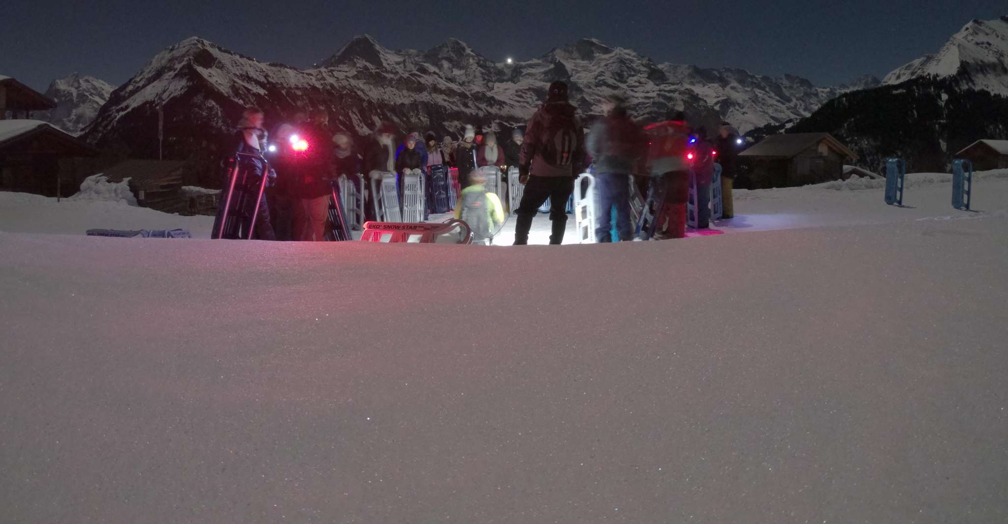 De Interlaken, trenó noturno com queijo Fondue Jantar - Hizvo