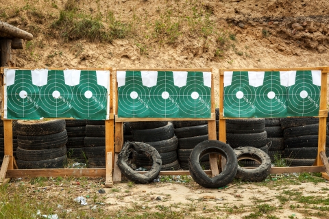 Krakow: Extreme Shooting Range with Hotel Transfers Red Army Weapons