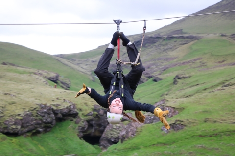From Vík: Zipline and Hiking Adventure Tour