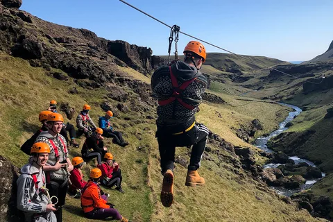 From Vík: Zipline and Hiking Adventure Tour