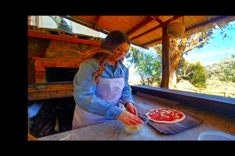 Sorrento: Clase de elaboración de pizza con vino y traslados