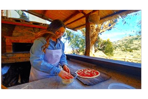 Sorrento: Clase de elaboración de pizza con vino y traslados