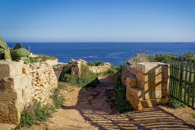 Malta: Prywatna wycieczka piesza po południowym wybrzeżu z transportemMalta: Prywatna wycieczka piesza po południowym wybrzeżu z odbiorem