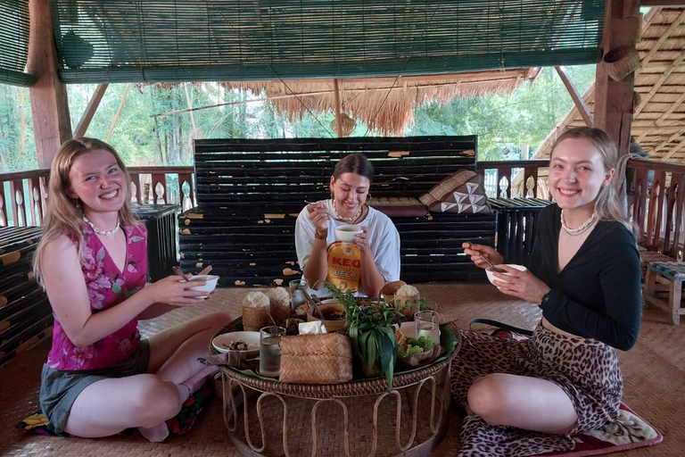 Luang Prabang: Bamboo Experience &amp; Kuang Si Falls TourBamboo weaving &amp; Cookig class w/ Kuang Si Falls Private Tour