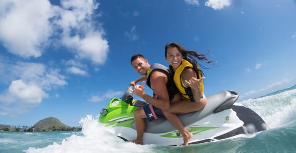 Oahu: Tandem Jet Ski Adventure on Maunalua Bay
