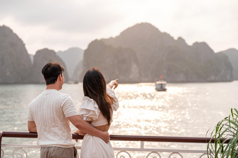 Hanoi/Cat Ba: Lan Ha Bay Day Cruise with Dark & Bright Caves Day Trip Cruise Pick up & Drop Off From Cat Ba Town