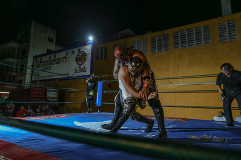 Cancun: Lucha Libre with Tacos, Margaritas, & Tequila Taster Puerto Morelos: Live Lucha Libre Match with Food Tasting