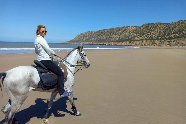 Agadir/ Taghazout: 2 Horas de Paseo a Caballo por la PlayaPaseo a caballo por Taghazout