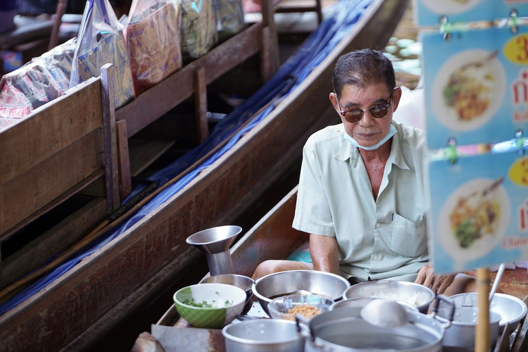 Au départ de Bangkok : Visite guidée d'une journée au marché flottant et à AyutthayaTransfert aller simple à l'hôtel