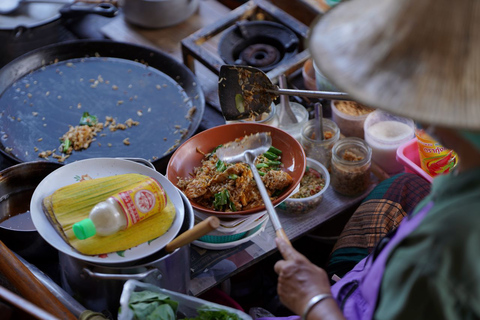 Au départ de Bangkok : Visite guidée d'une journée au marché flottant et à AyutthayaTransfert aller simple à l'hôtel