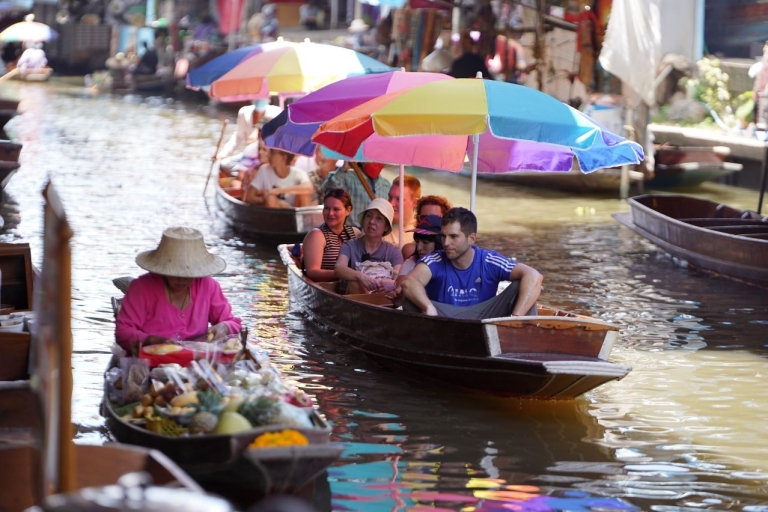 Au départ de Bangkok : Visite guidée d'une journée au marché flottant et à AyutthayaTransfert aller simple à l'hôtel