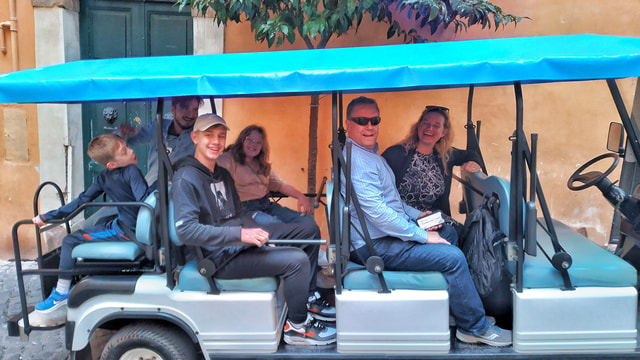 Rome: Private Guided Golf Cart Tour with Gelato or Wine