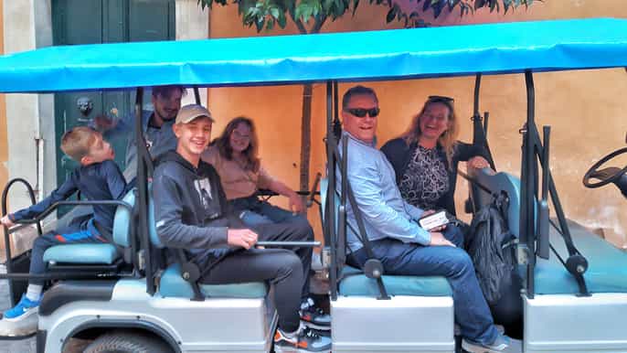 Rome: Private Guided Golf Cart Tour with Gelato or Wine