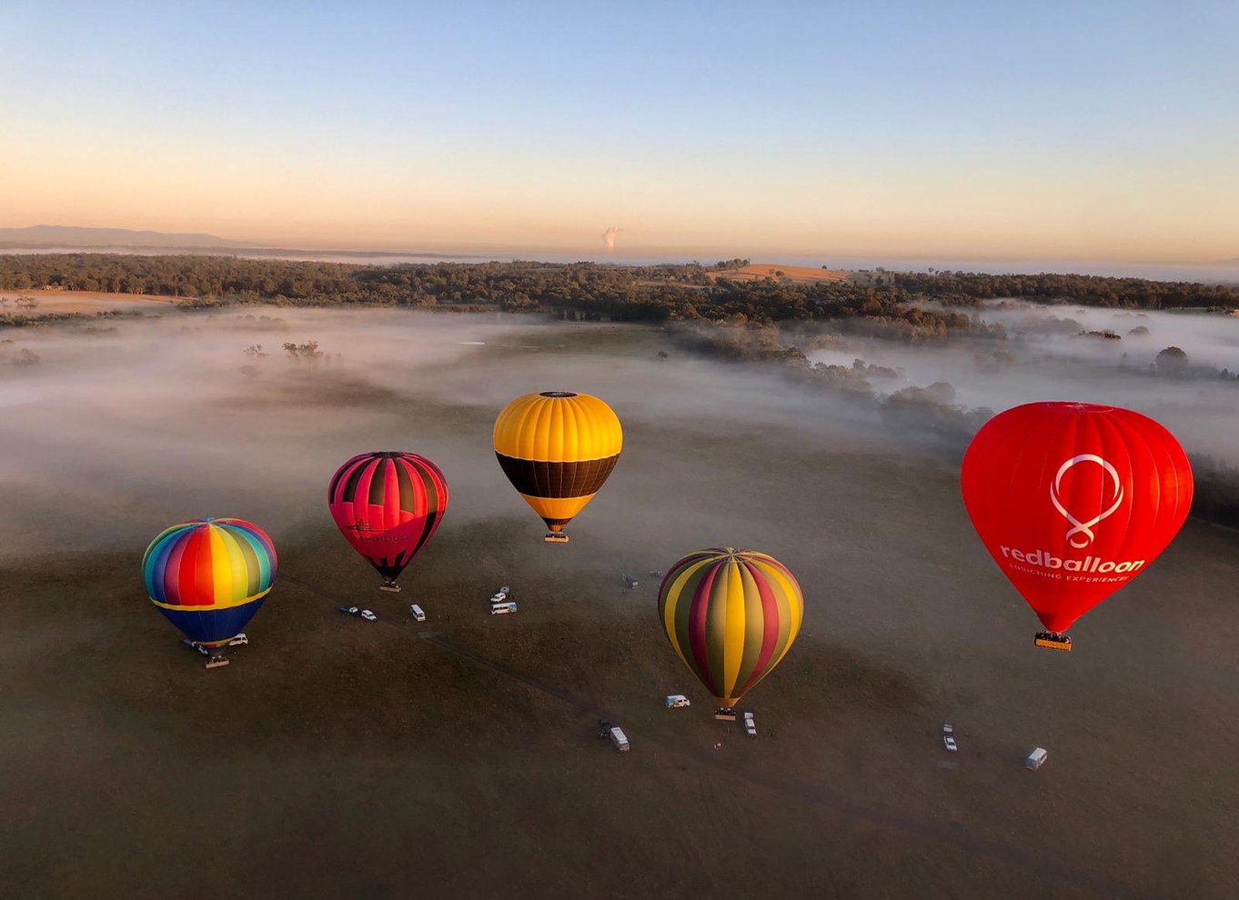 Hunter Valley: Ballontur i solopgang med boblende morgenmad