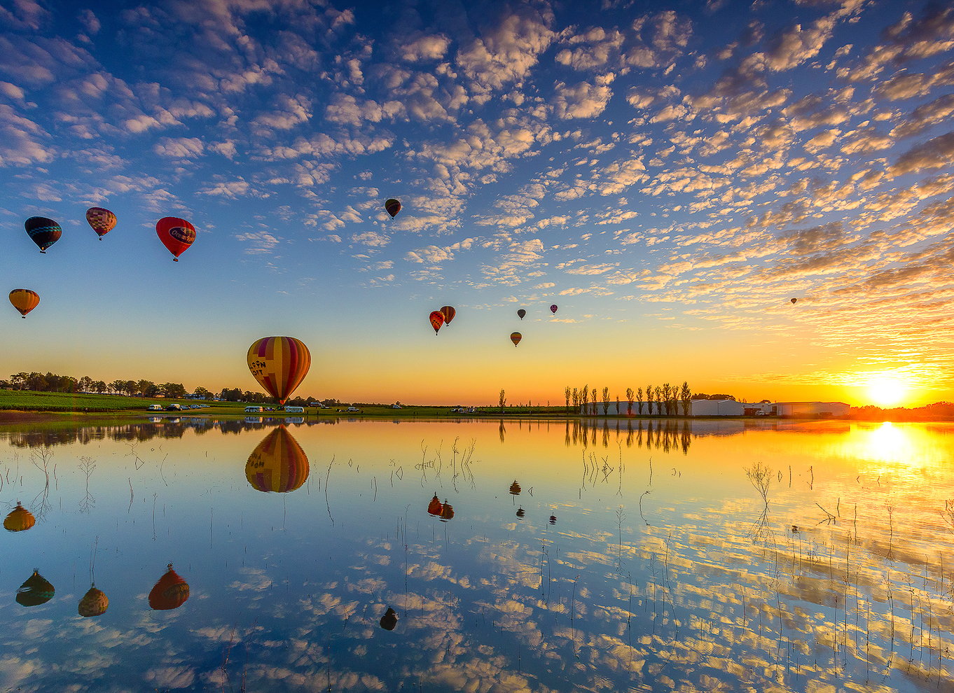 Hunter Valley: Ballontur i solopgang med boblende morgenmad