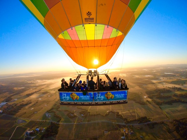 Visit Byron Bay Sunrise Hot Air Balloon Flight with Breakfast in Byron Bay