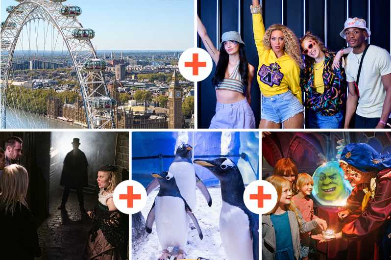 London: Billett til 5 toppattraksjoner med Madame Tussauds