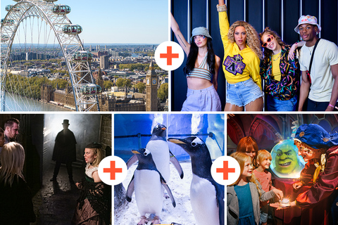 London: Pass för de 5 största sevärdheterna med Madame TussaudsLondon: 5 toppattraktioner med Madame Tussauds-passet