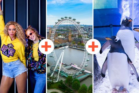 London: Billett til Madame Tussauds, London Eye og SEA LIFE